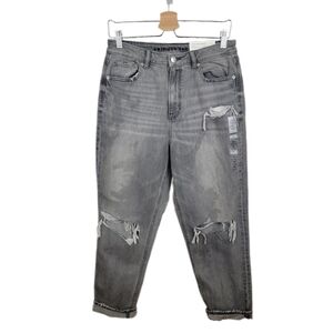 🆕️American Eagle Outfitters Smoked Grey Distressed Mom Jeans